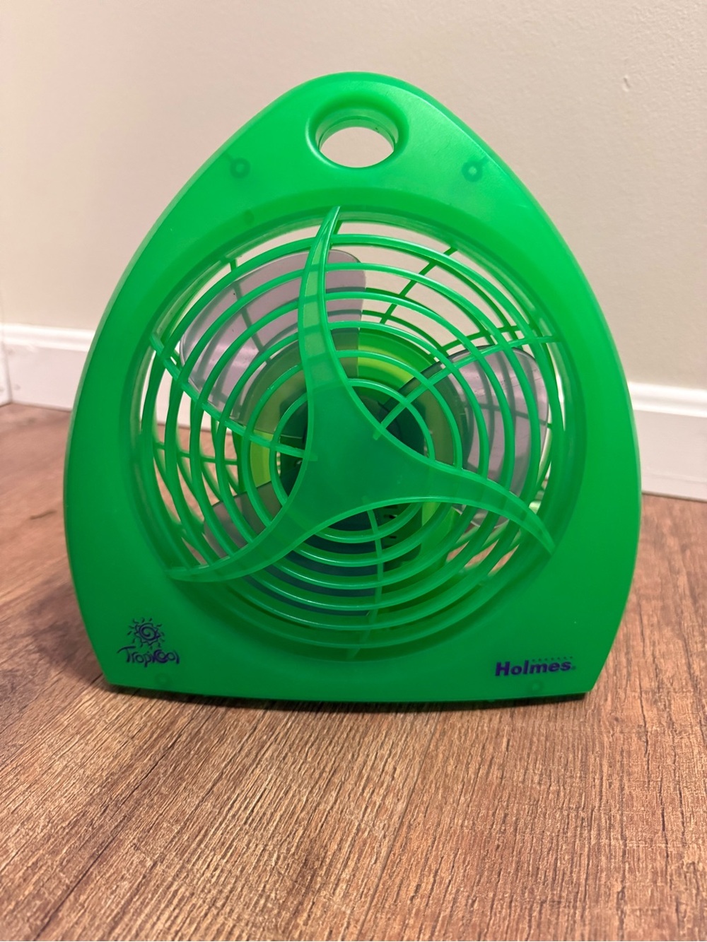 Vintage 90s Holmes Tropicool Fan Translucent Neon Green 2 Speed - Tested
